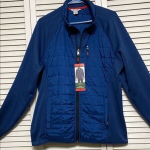 Orvis Blue Zip Up Quilted Jacket Size M NWT